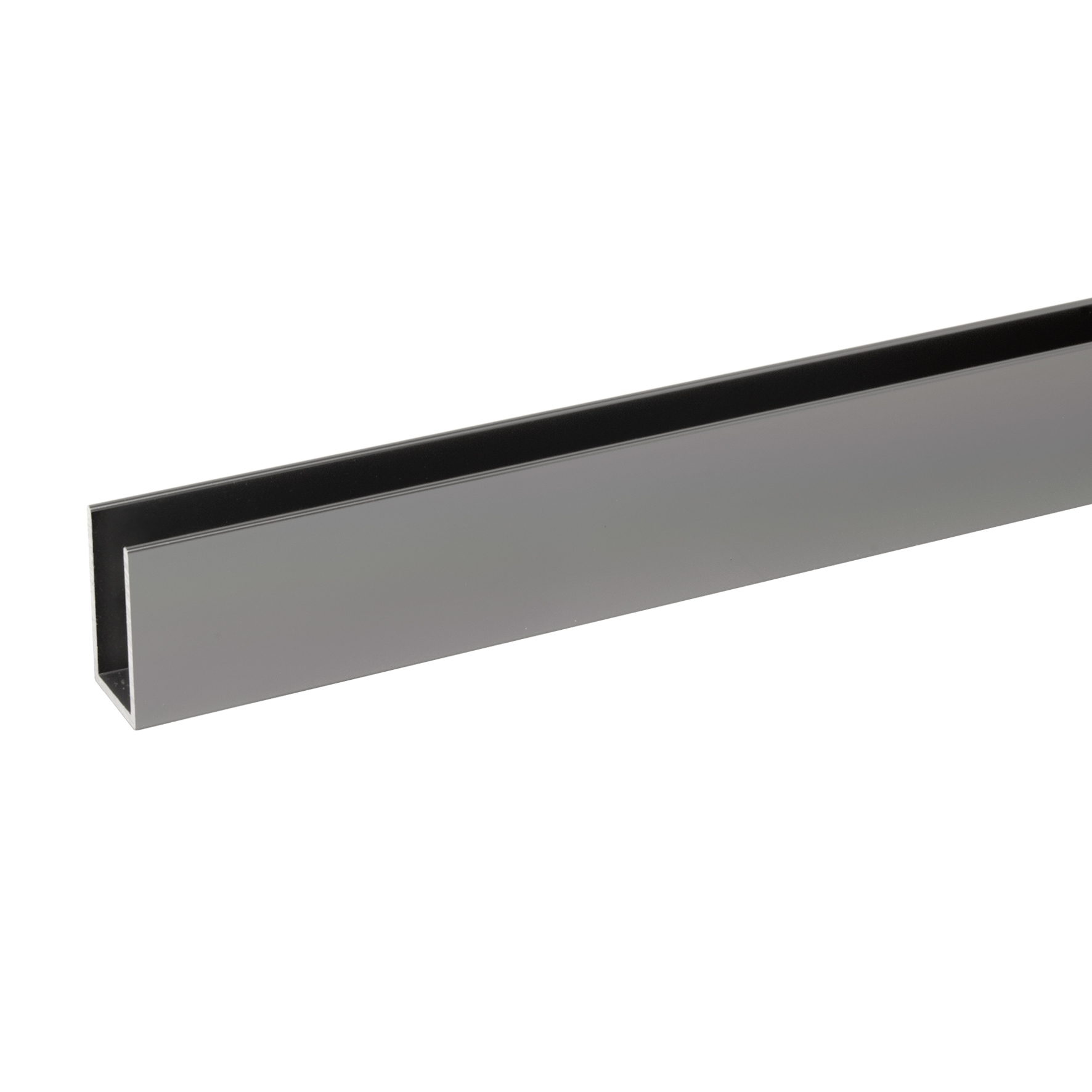 Channel 15x25 3.0m - Black Chrome, Mirror Gun Metal