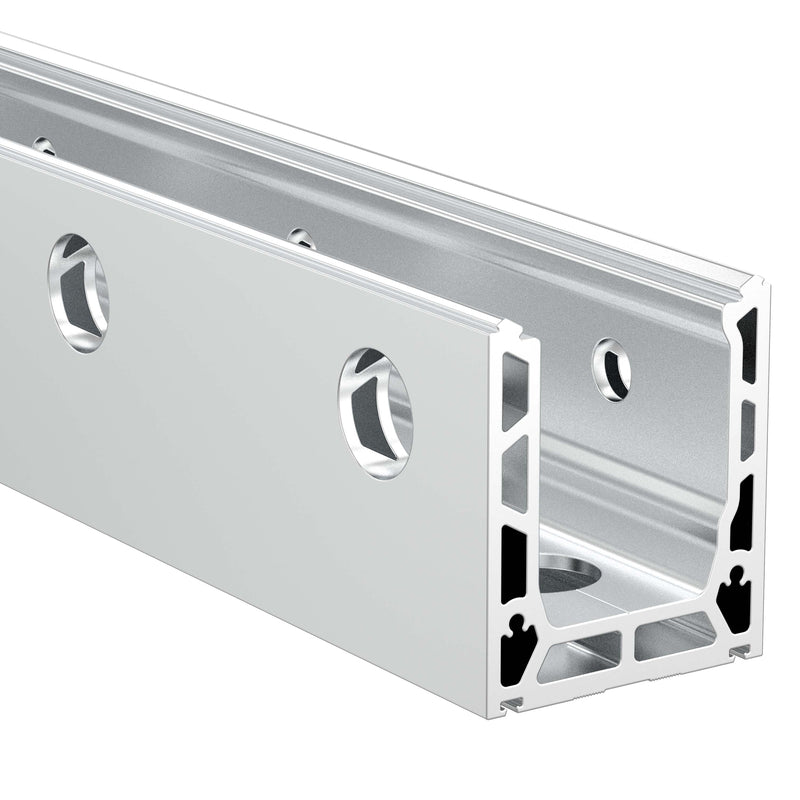 Tough Lock C5 Main Channel Base & Side Drilled - 3mtr - Natural Anodised