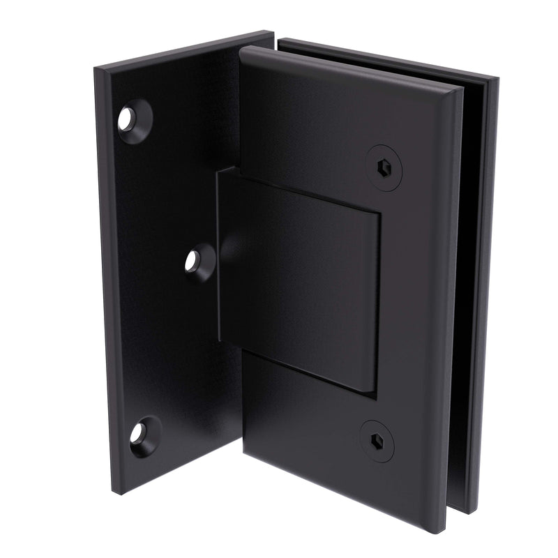 Vienna Hinge, Wall to Glass, Offset L Backplate - Non-Hold Open (Pair)