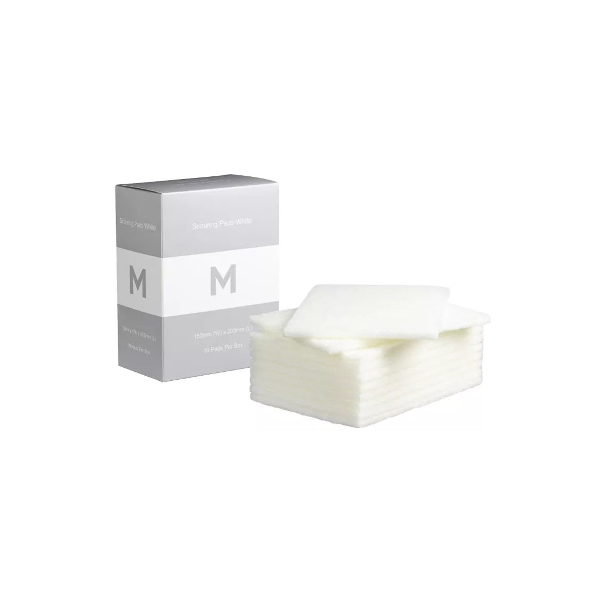 Non Scratch Scouring Pads 10/pk - White