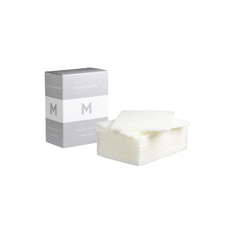 Non Scratch Scouring Pads 10/pk - White