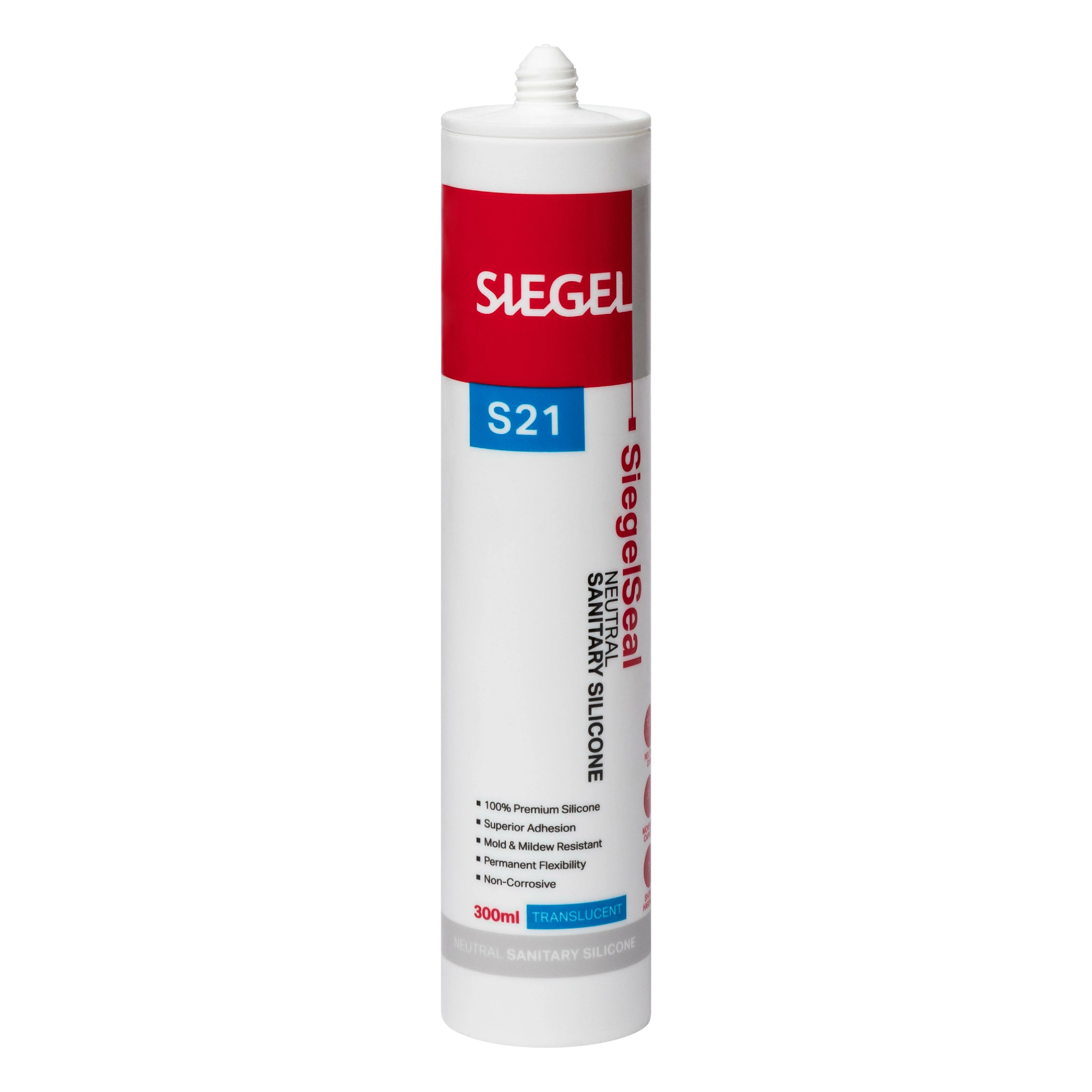 SiegelSeal S21 Sanitary Silicone 300ml Cartridge - White