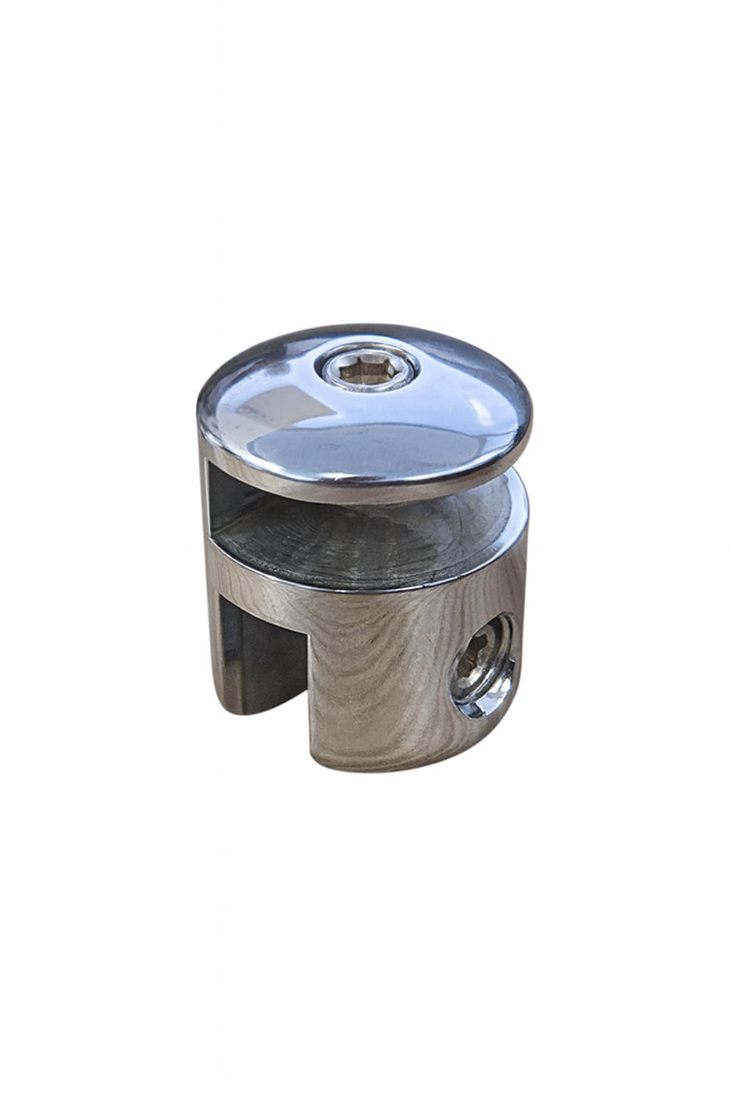 Round Header Panel Fitting 8x6mm - Chrome