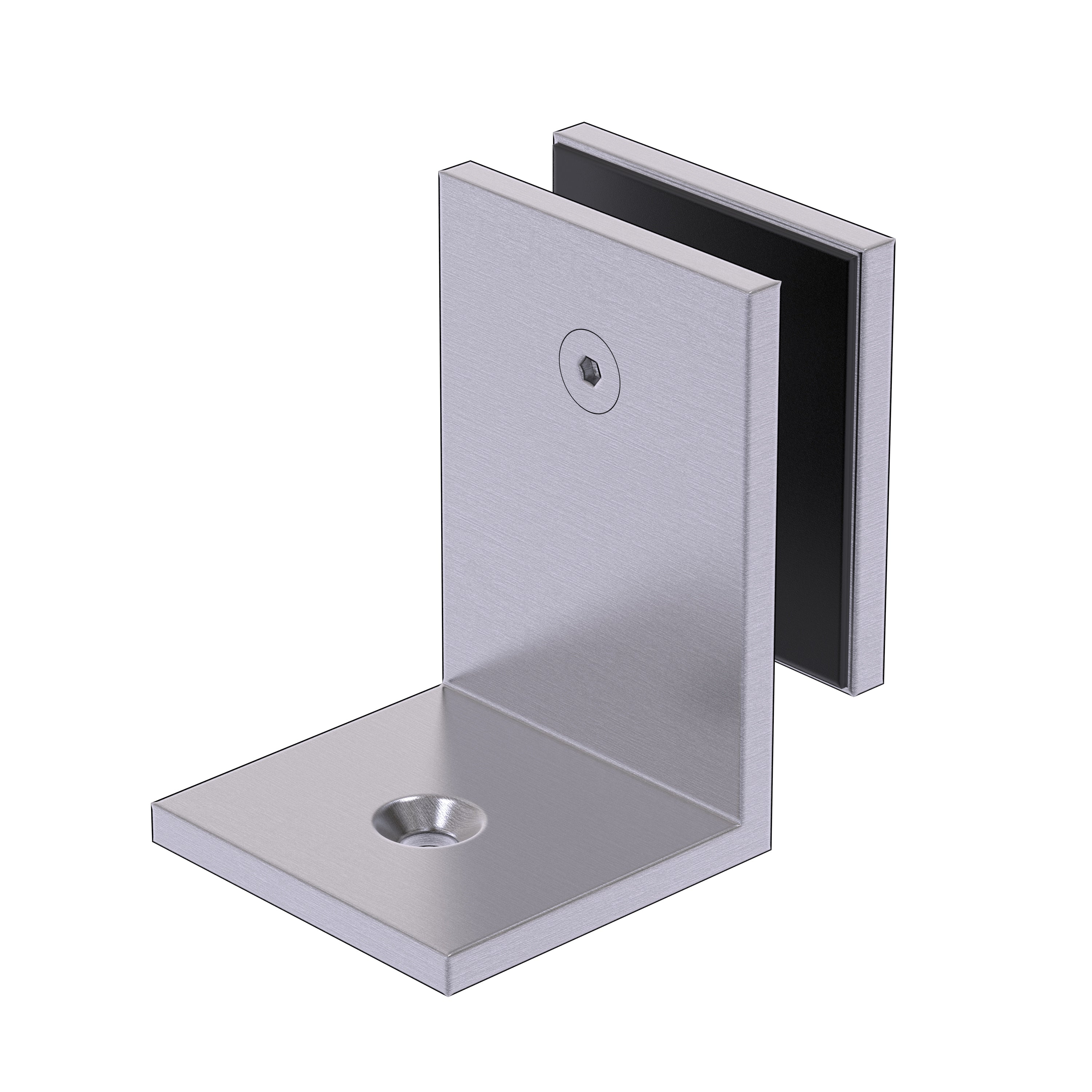 Balustrade Bracket Square Wall to Glass