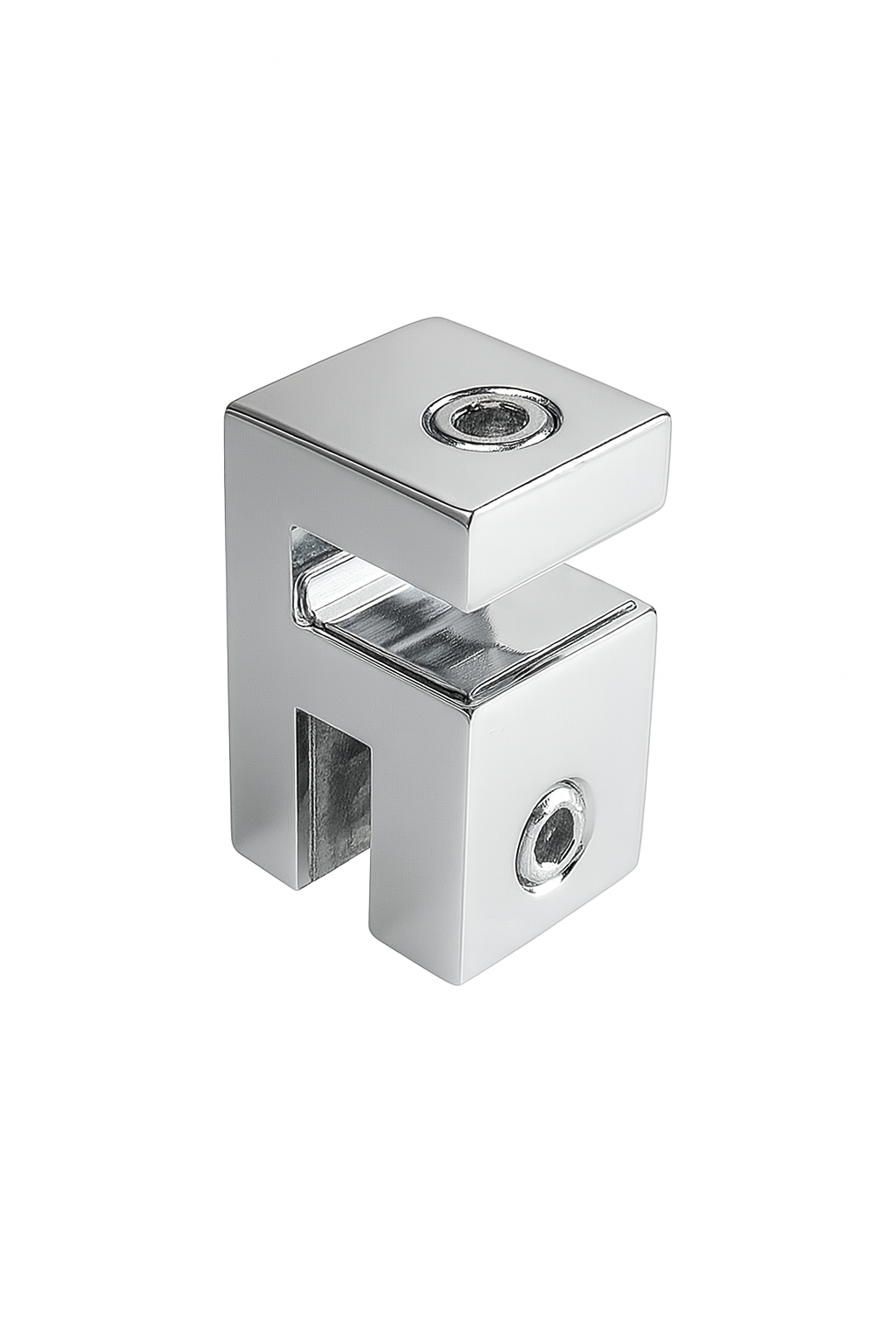 Square Header Panel Fitting 6x6mm - Chrome