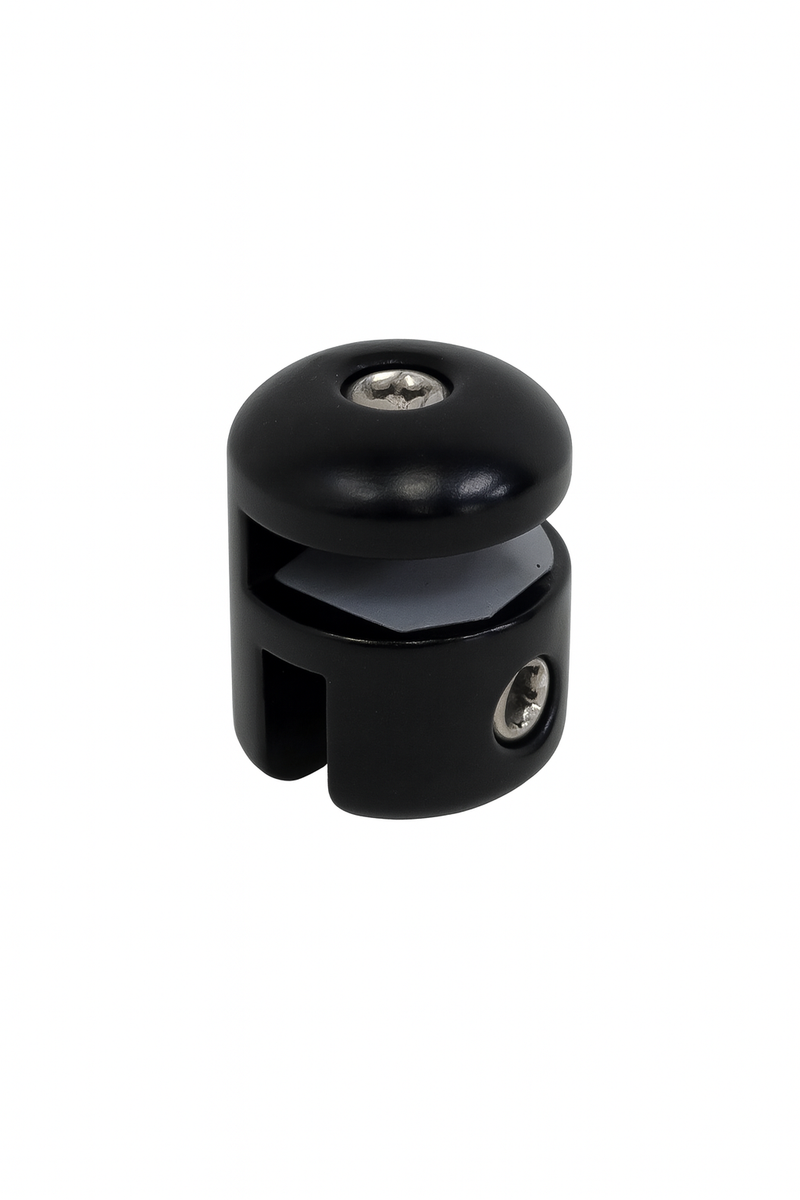 Round Header Panel Fitting 6x6xmm - Black