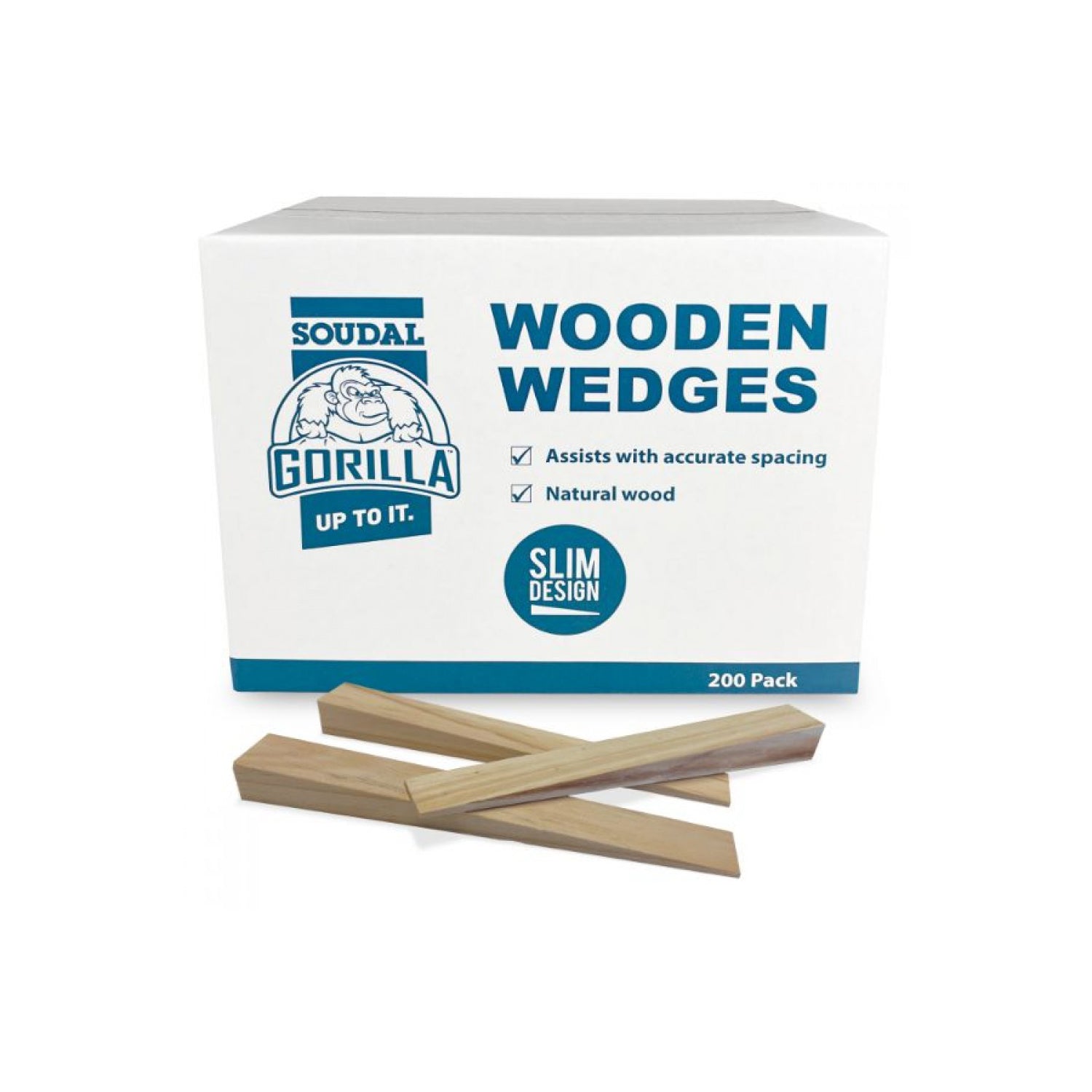 Gorilla Wooden Wedges, 150x18x13mm 200pk