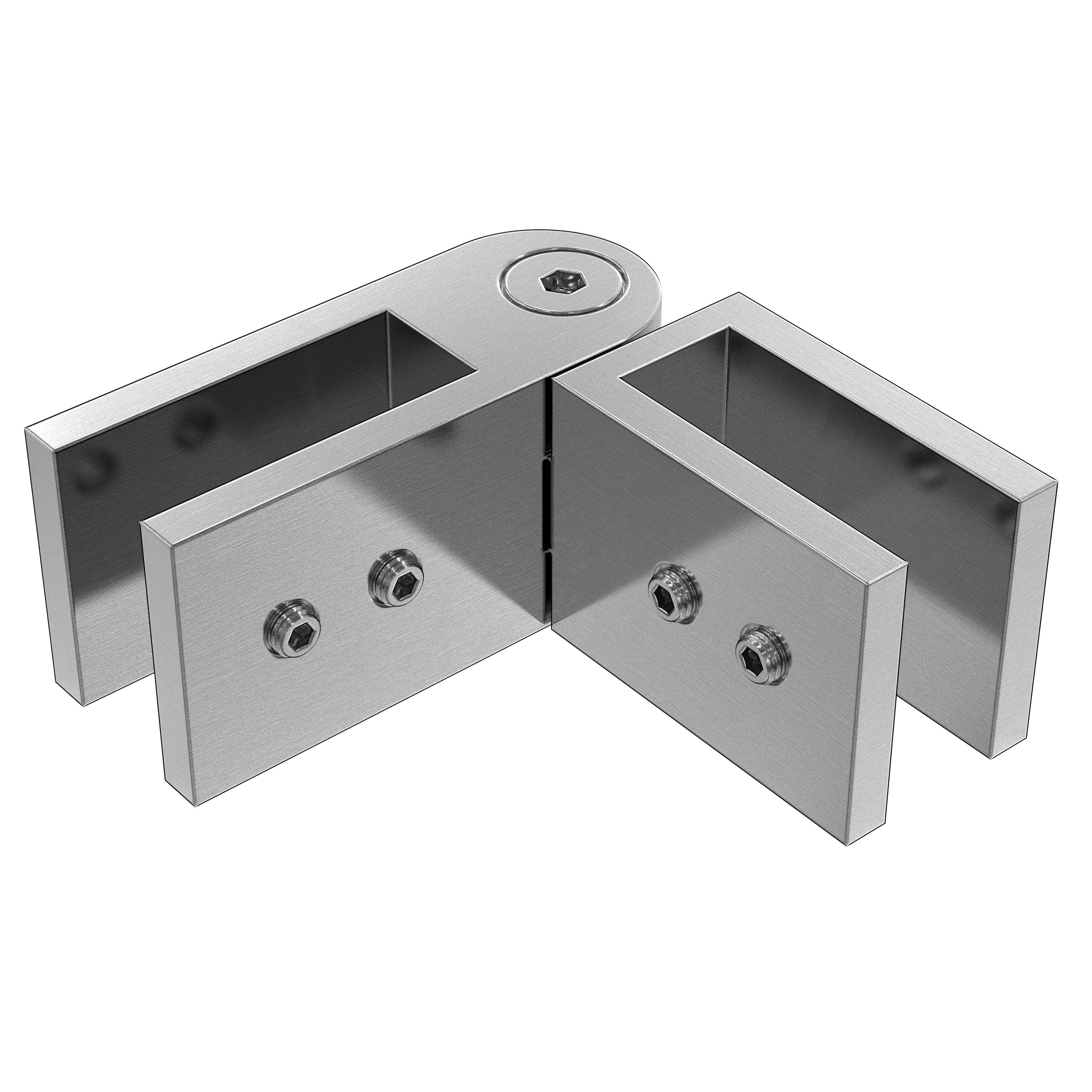 Adjustable Glass to Glass Balustrade Clamp Stiffener Bracket