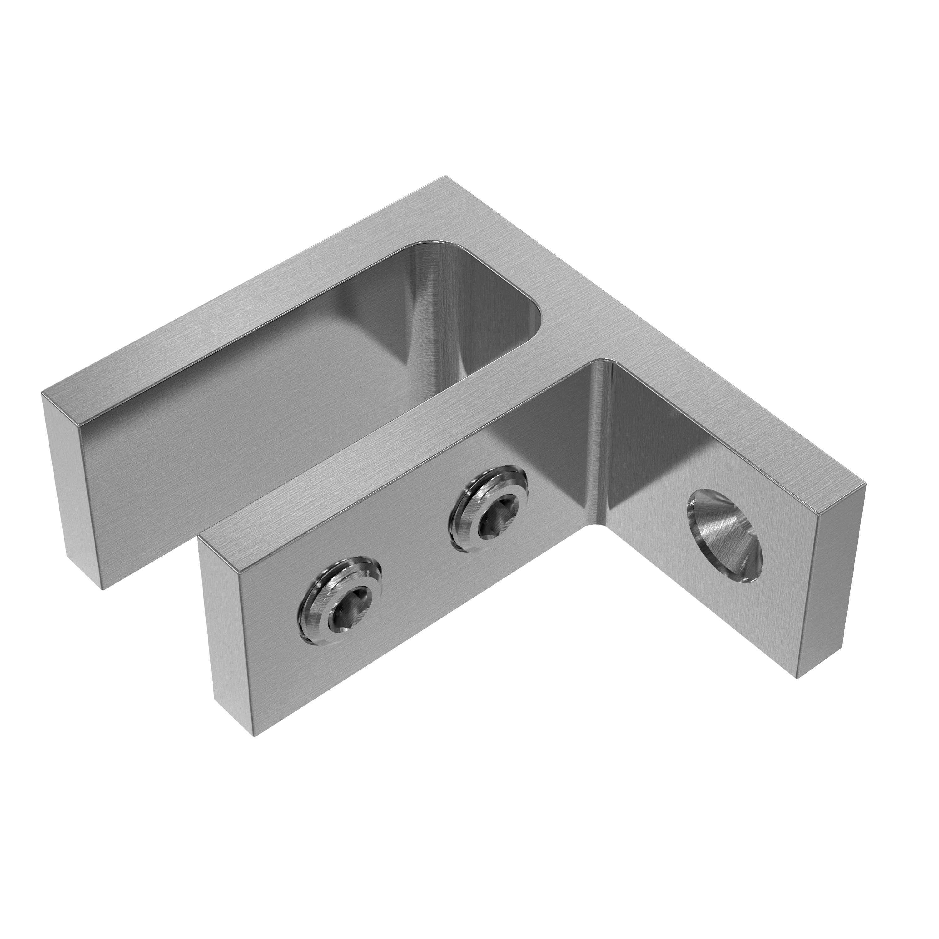 Stiffener Bracket 90 Wall to Glass 17-22mm