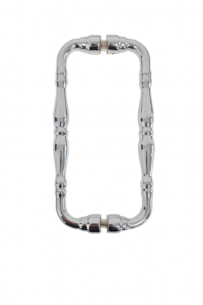 Victorian 8" Double D Pull Handle, 203mm CTC - Chrome