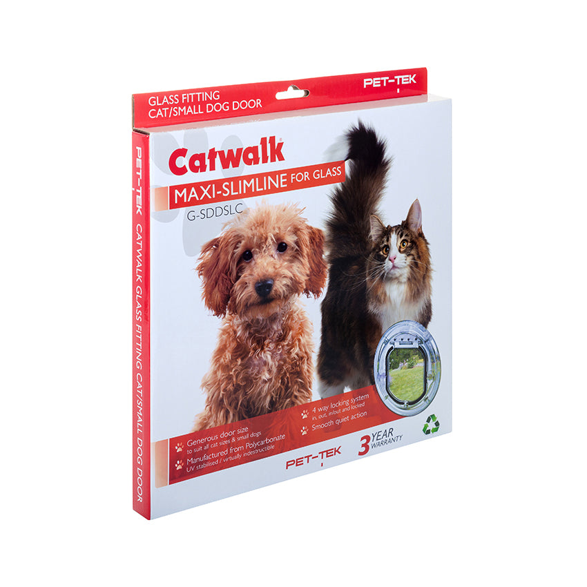 Pet-Tek Glass Fitting Maxi Slim Line – Clear