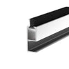 Aluminium Door Seal, 90 Deg. for 10mm Glass