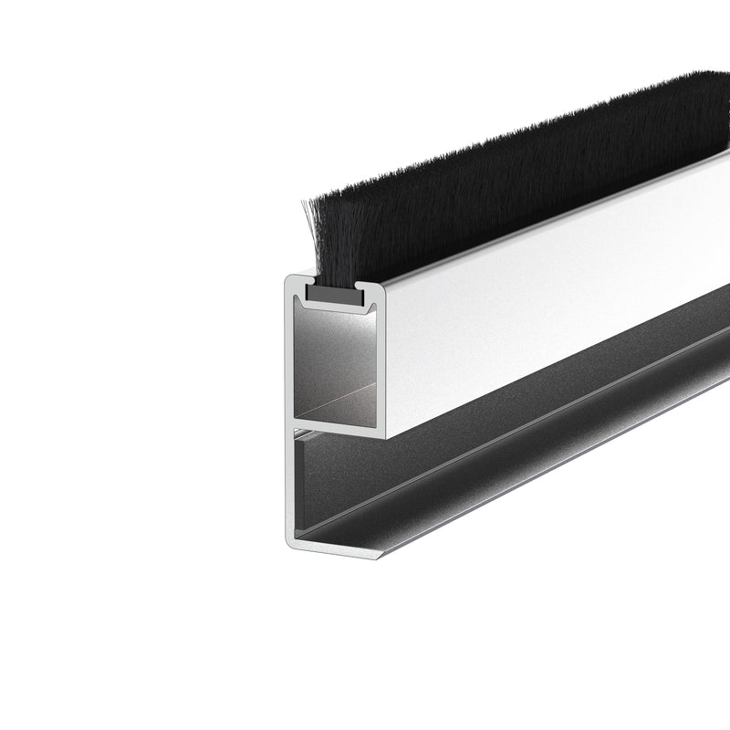 Aluminium Door Seal, 90 Deg. for 10mm Glass