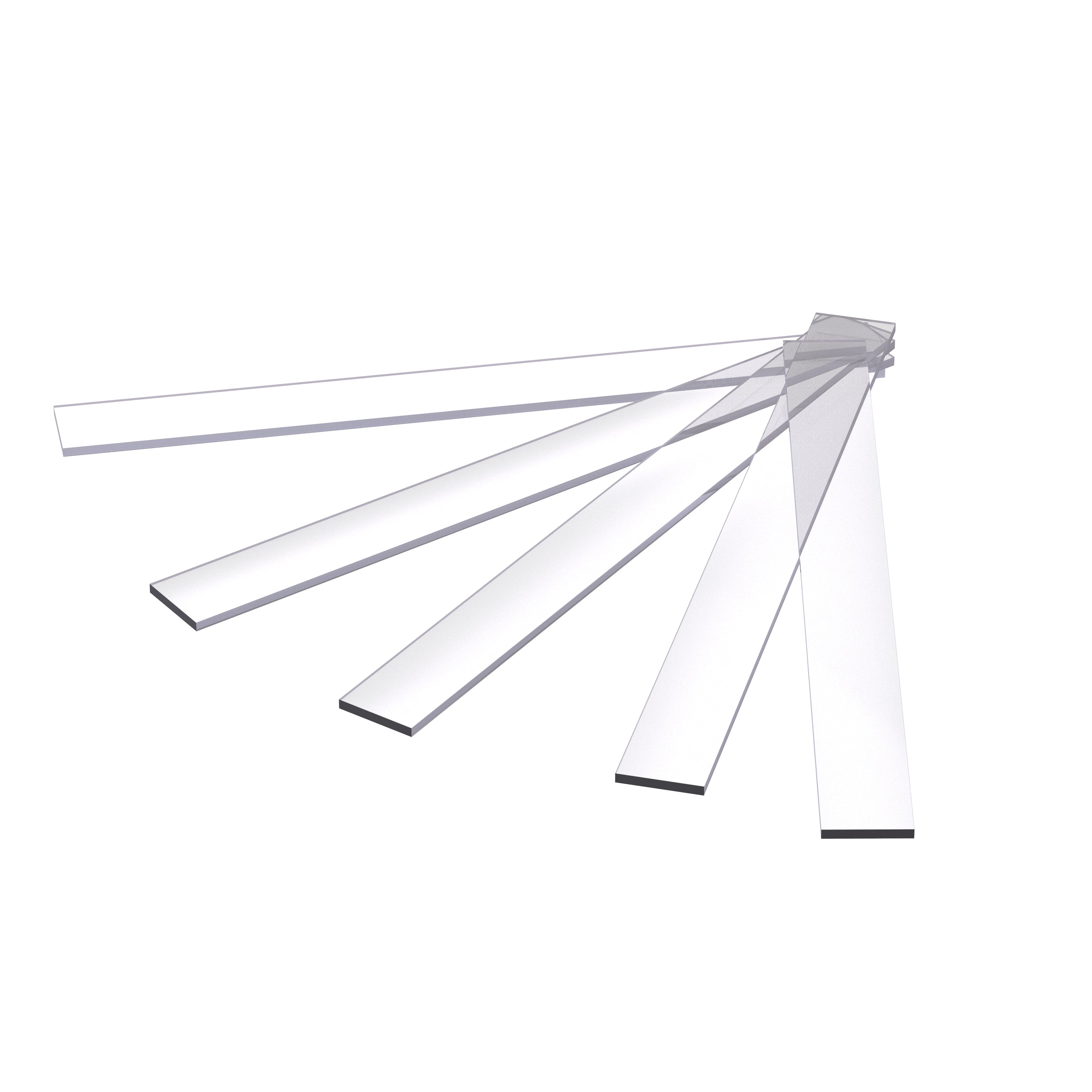 6mm Wide Plastic Setting Blocks 100/pk, 50x6mm - Clear