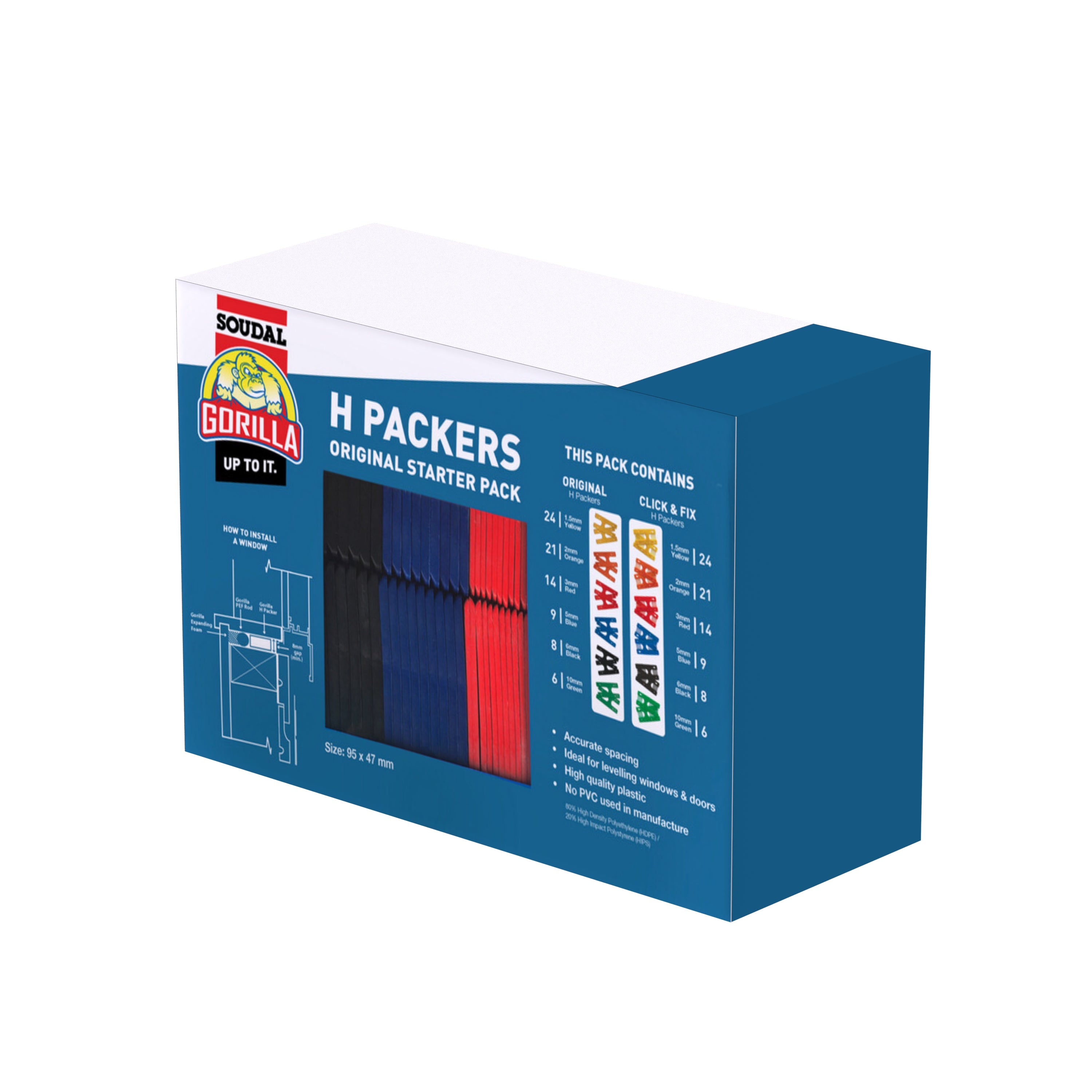 Gorilla H Packer Starter pack Assorted Colours - 164pk