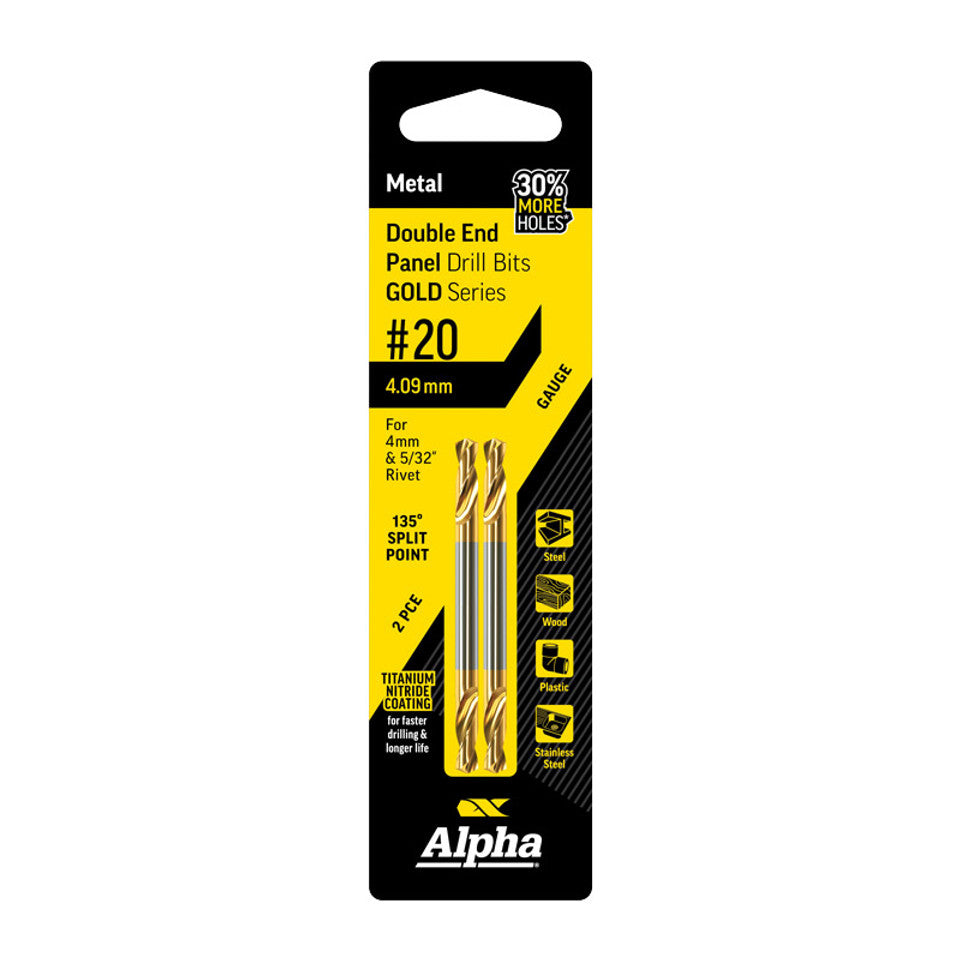 Double End Panel Drill Gold Series (Set of 2) - 4.1mm