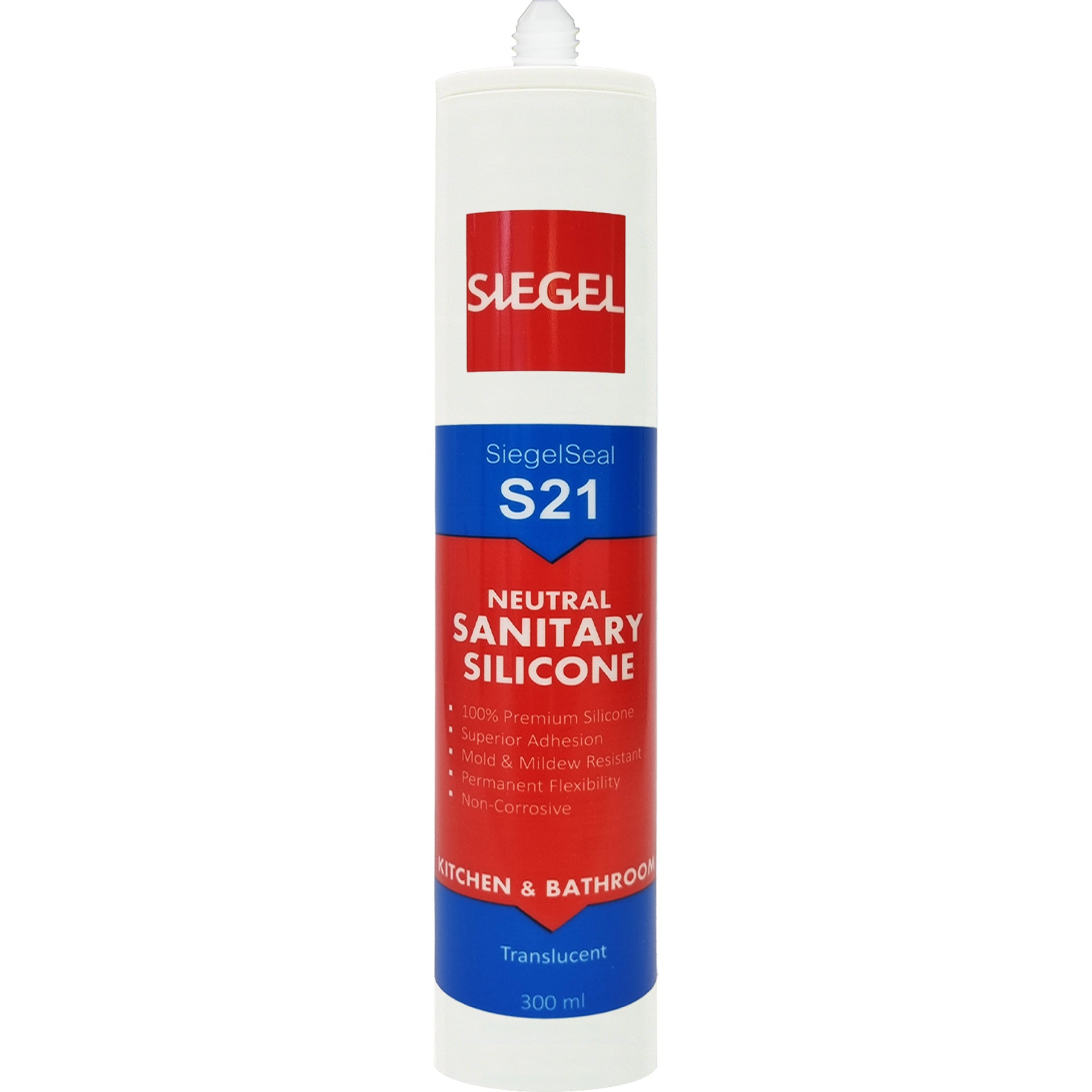 SiegelSeal S21 Sanitary Silicone 300ml Cartridge - Translucent