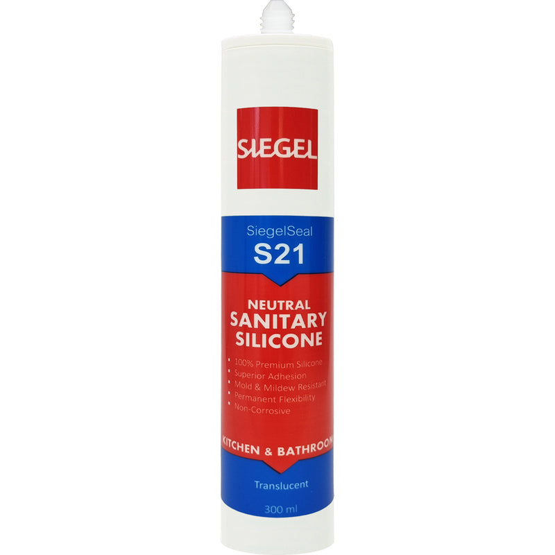 SiegelSeal S21 Sanitary Silicone 300ml Cartridge - Translucent