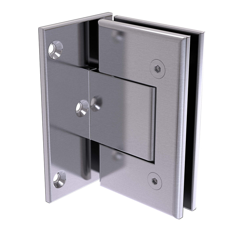 Vienna Hinge, Wall to Glass, Offset L Backplate - Non-Hold Open (Pair)