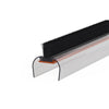 Door Seal, Polycarbonate, Inline 180deg, 15mm Glass
