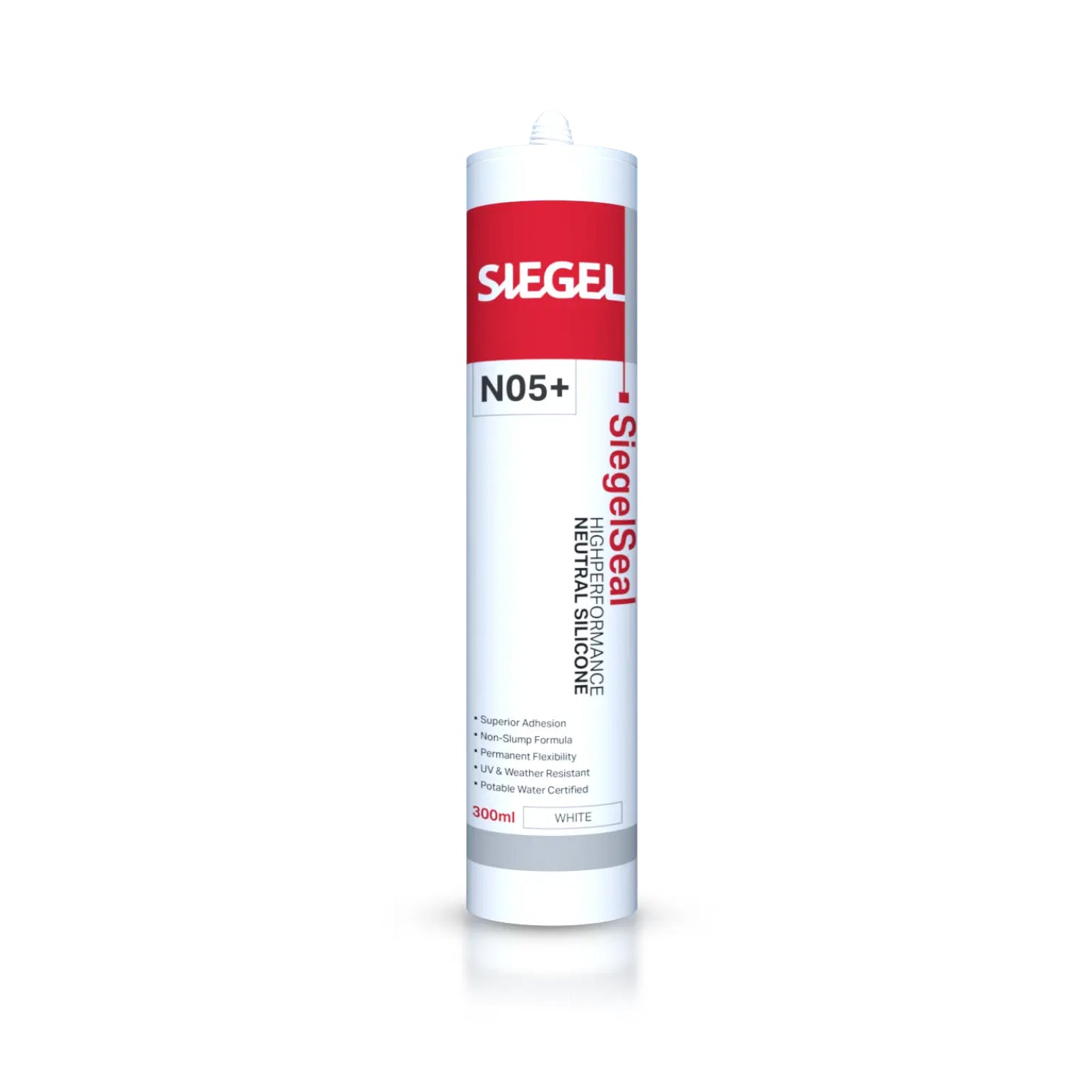 Siegel N05+ Glazing & Cladding Silicone, 300ml - White
