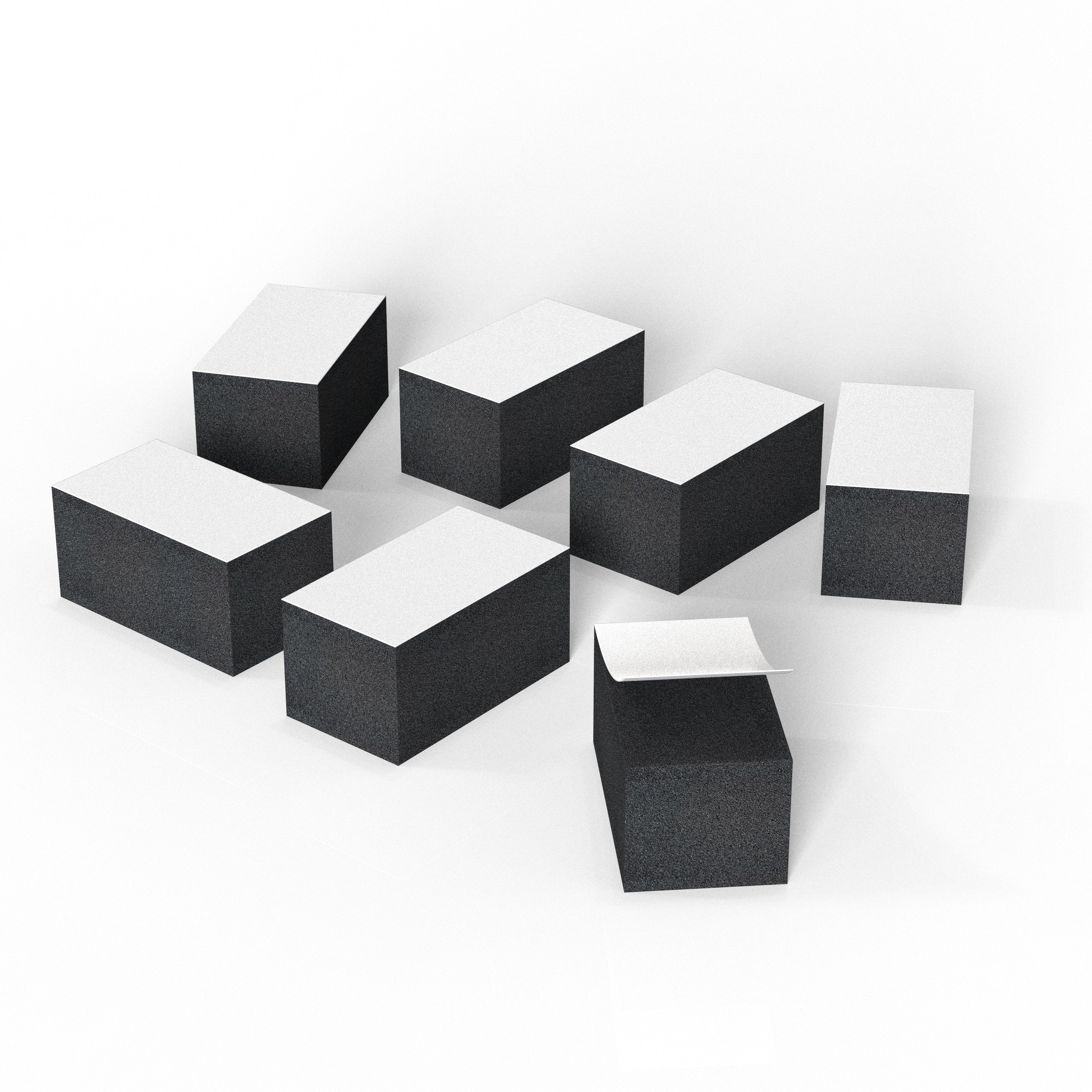 Adhesive Black Foam Setting Blocks, 20 pk