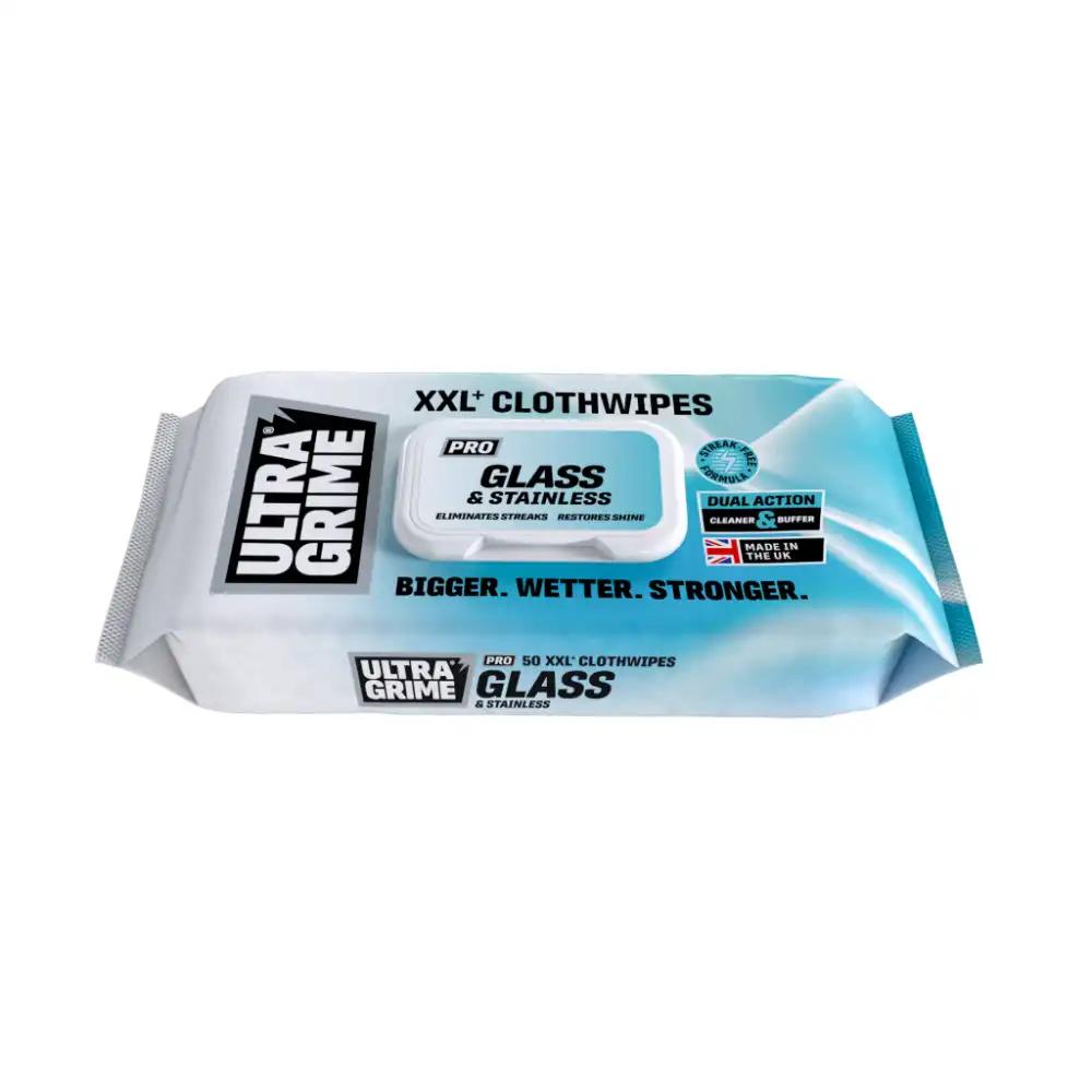 Ultragrime Glass & Stainless Wipes - 50 pk