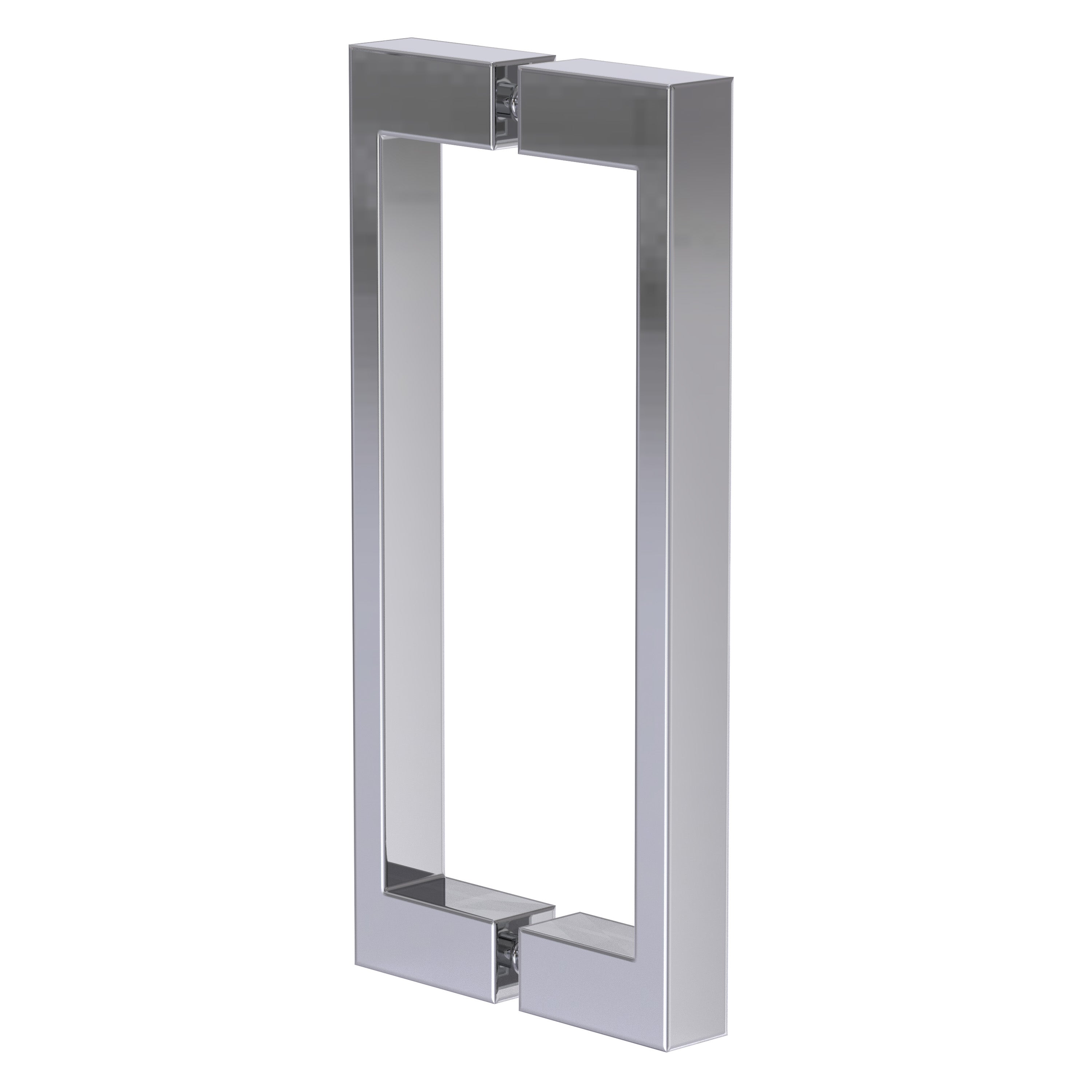 Rectangular Tube Handle 20x10mm, 192mm CTC - Polished Stainless