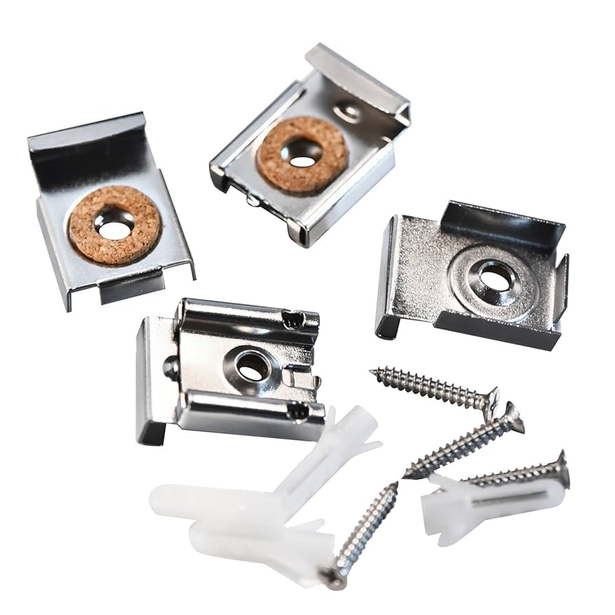 CRL Nickel Plated E-Z Mount Mirror Clip Set of 4