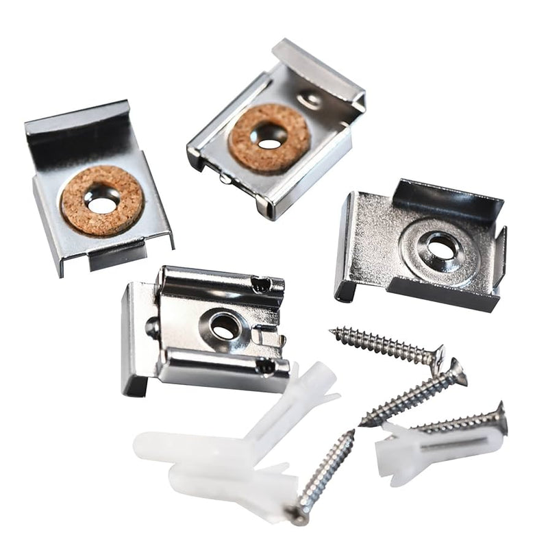 CRL Nickel Plated E-Z Mount Mirror Clip Set of 4