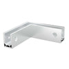 Smart Lock External Corner Block 250x250mm - Natural Anodised