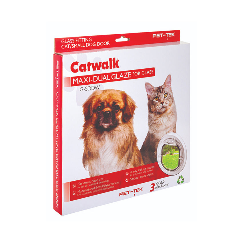 Pet-Tek Glass Fitting Maxi Dual Glaze – White