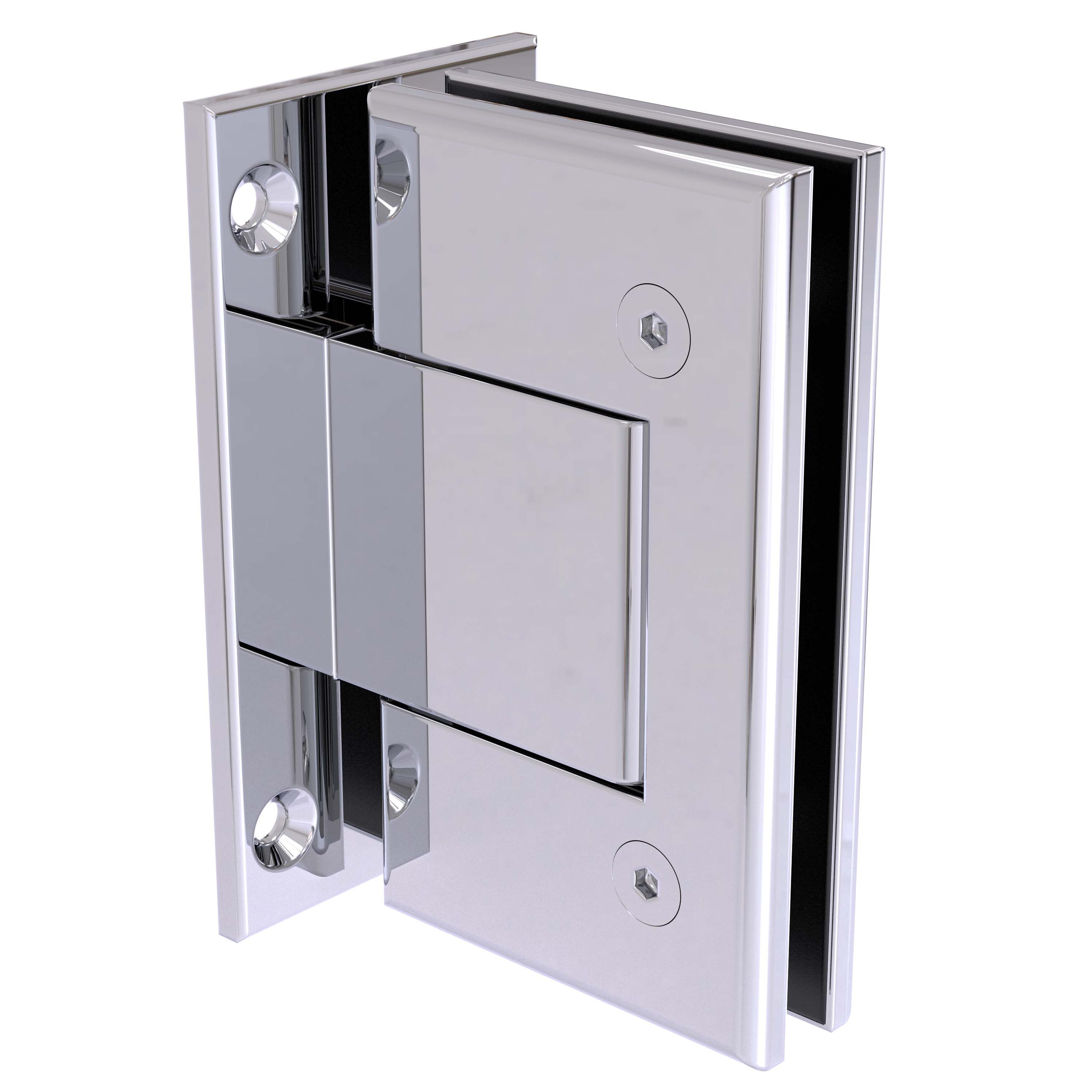 Vienna Hinge, Wall to Glass, Centre T Backplate - Non-Hold Open (Pair)